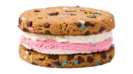 A cookie with a cookie sandwich