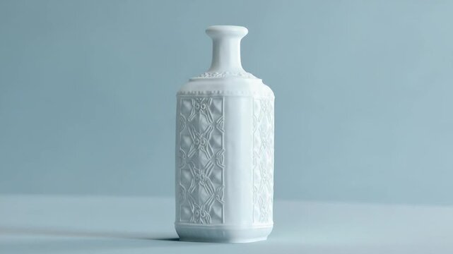Video A simple white vase sits on a table, perfect for home decor or props