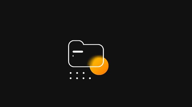A clean folder icon with a glowing orange accent sits against a dark backdrop representing organized digital storage and efficient data management