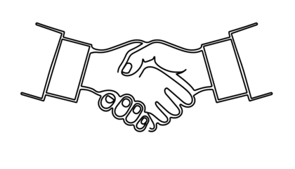 handshake silhouette icon