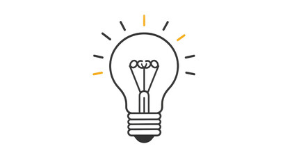 Minimalist lightbulb icon