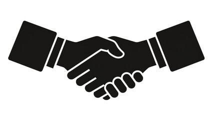 handshake silhouette icon
