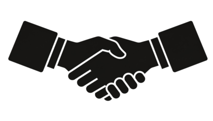 handshake silhouette icon