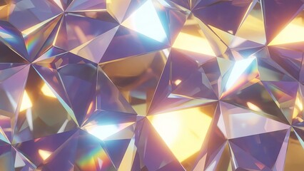 Abstract Geometric Crystal Facets diamond