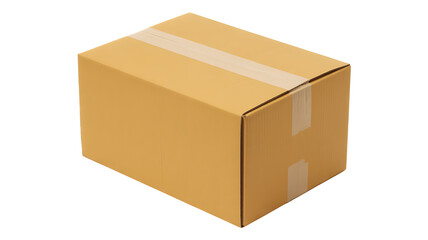 a cardboard box with a white background 
