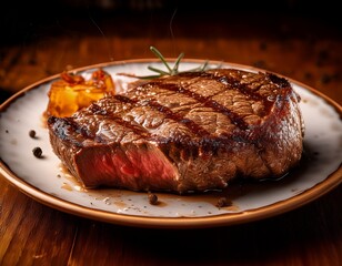 a delicious steak featuring golden brown crispy edges perfect for culinary enthusiasts and food imagery