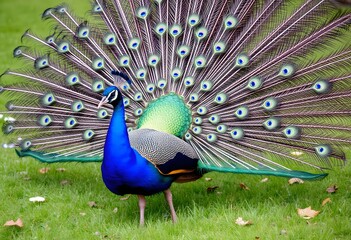 A close up of a Peacock