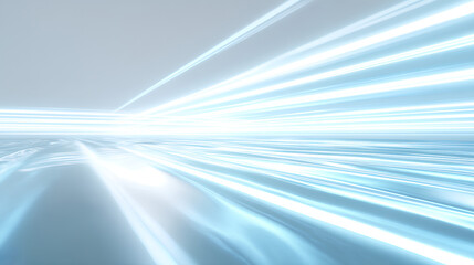 Transparent blue cyan neon glowing with horizontal light line rays beam flare glow shine streak futuristic shimmer radiant energy effect luminous background