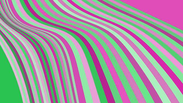 Pastel Pink & Green Wavy Stripes: Elegant Abstract Background Design - 111 characters