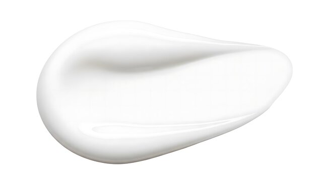 White serum oil sample. Cosmetic product swatch isolated on transparent background