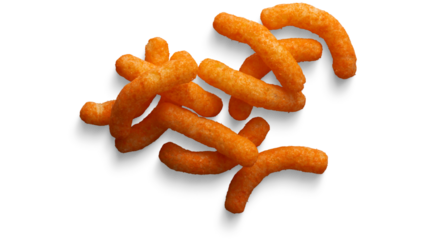 Cheese snacks isolated on white background