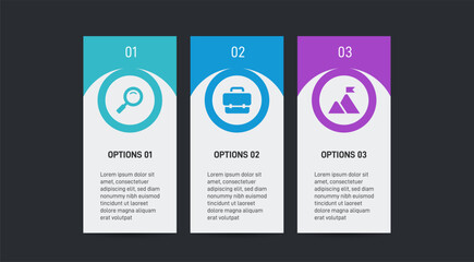 Progress bar featuring 3 arrow-shaped elements, symbolizing the three stages of business strategy and progression. Clean timeline infographic design template. Vector for mobile presentation.