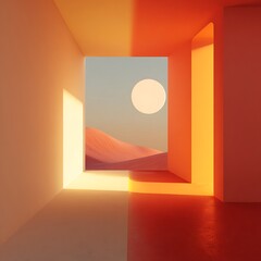 Abstract light and shadow play