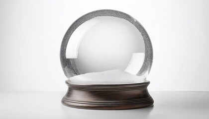 Empty Snow Globe On White Background