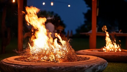 Fire Ready For The Evening Ceremony