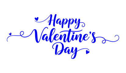 Happy Valentines Day greeting card. Calligraphic design for print cards, banner, poster Hand drawn text lettering for Valentines Day with hearts shape Vector illustration isolated on white background.