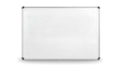 A blank whiteboard with a simple, clean design