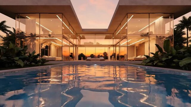 Luxurious Modern Villa with Infinity Pool Stunning Sunset View and Elegant