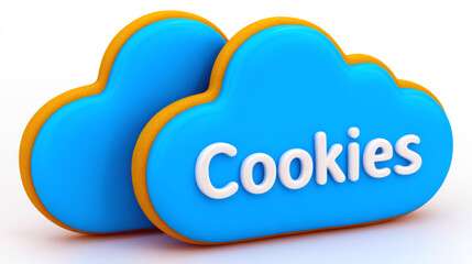 Cloud Storage Concept with Biscuit Cookies and Remote Access