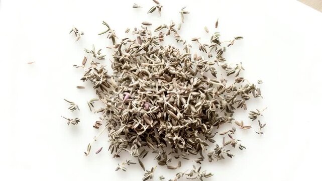 Video A pile of seeds sitting on a white surface, often used in packaging or decoration