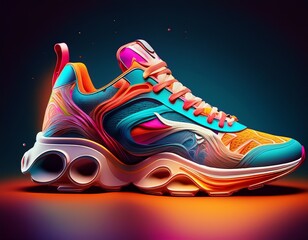 colorful athletic sneaker for vibrant sports activities and lifestyle fashion footwear choice appeal