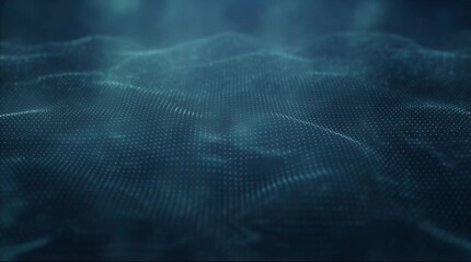 abstract blue digital wave background with glowing micro particles and flowing light bokeh representing big data processing cloud computing artificial intelligence and tech - Powered by Adobe