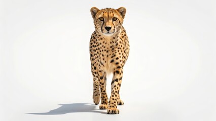 Cheetah in motion with spotted coat