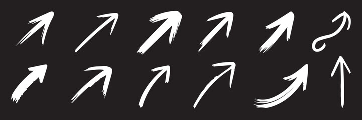 Obraz premium arrow vector pack painted arrows for design and layout