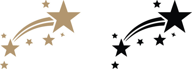 star shooting comet with trailing sparkles vector icon © AIcon Star
