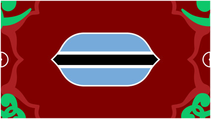Botswana Emblem Flag African Nations Morocco 2025 Countries Teams African Football Symbol Logo Design Vector Illustration