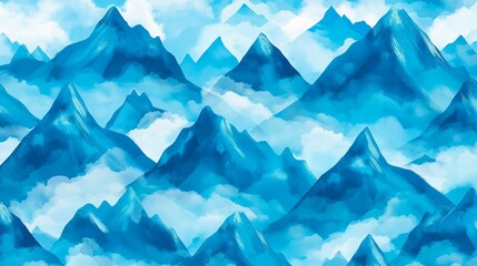 snow-capped mountain landscape, illustration