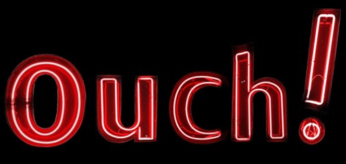 ouch! red neon lights