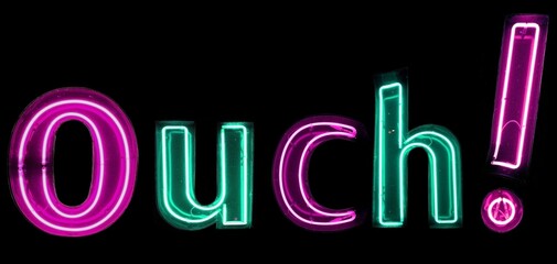 ouch! pink and green neon lights