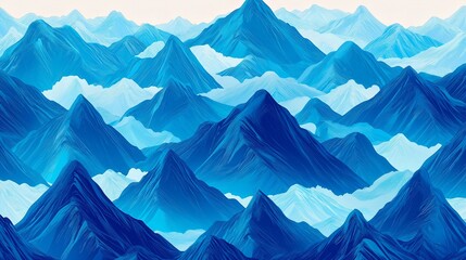 snow-capped mountain landscape, illustration