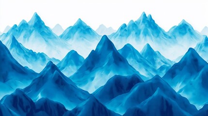 snow-capped mountain landscape, illustration