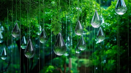 beautiful green leaves in the garden