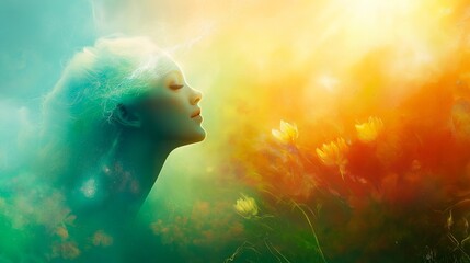 woman portrait. creative art concept.