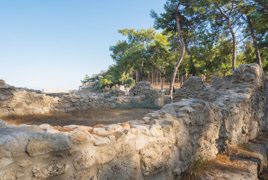 Ruins of ancient city of Phaselis near village of Camyuva, Turkey