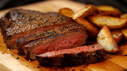 steak with roasted potatoes