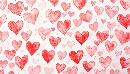 Abstract watercolor heart background. Concept love, valentine day greeting card.