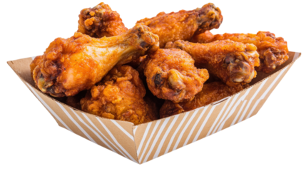 Delicious golden brown fast food snack assortment ready to eat now.