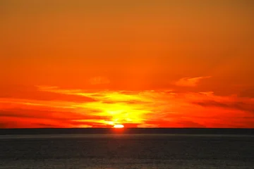 Keuken spatwand met foto Rood 美しい日本海の夕日  © 写真小僧