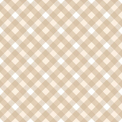 Fototapeta premium Soft beige gingham seamless pattern with neutral tones. Perfect for minimalist designs, wallpaper, interior decor, branding, packaging, stationery and modern textile projects.