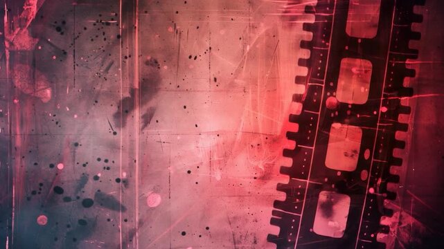 Video A close-up of a film strip with blood splatters, great for crime or horror scenes