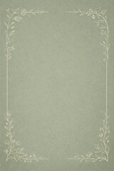 Vertical paper background with botanical line border for invitations