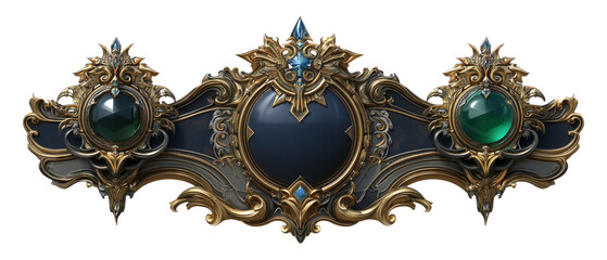 Luxurious Industrial Emblem Illustration with Detailed Ornate Design Elements