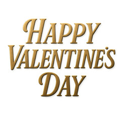 Fototapeta premium Happy valentine's day textured text overlay isolated on transparent background