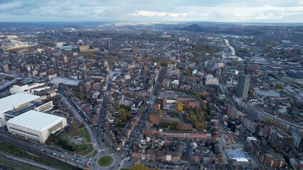 Aerial Around The City Charleroi