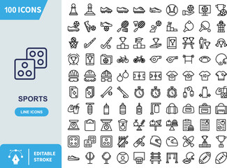 Simple line art icon design representing two stacked gaming dice often associated with gambling, chance, or tabletop sports entertainment activities for digital use.