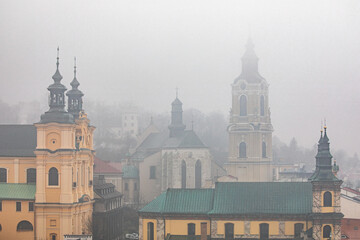Panorama miasta Przemyśl, województwo podkarpackie, Polska. Stare Miasto w Przemyślu, Polska. Panorama z Wieży Zegarowej. © Leszek Szelest